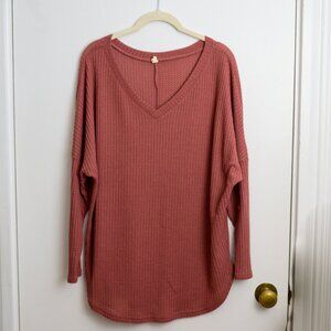 Long Sleeve Waffleknit Top